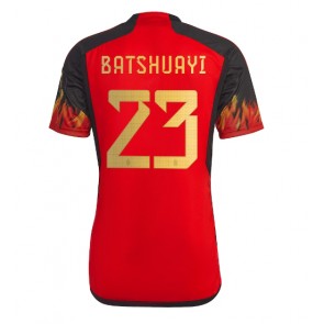 Maillot de foot Belgique Michy Batshuayi #23 Domicile Monde 2022 Manches Courte